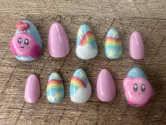 𐙚 ‧₊˚ ⋅ Kirby Rainbow / Short Almond